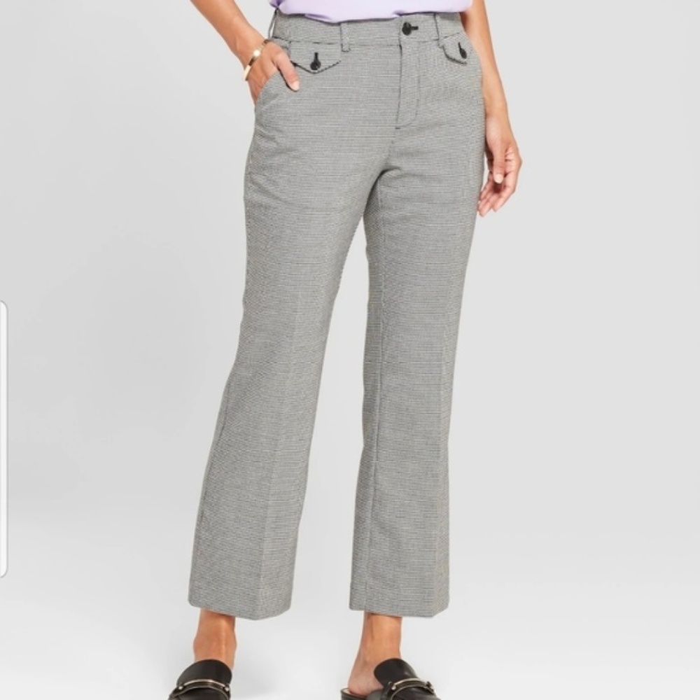 Plaid Kick Flare Pants - A New Day™ Black/White